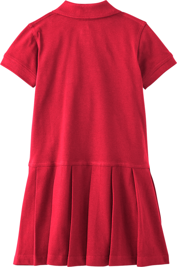 Pleated Piqué Polo Dress Hot on Sale - Image 2