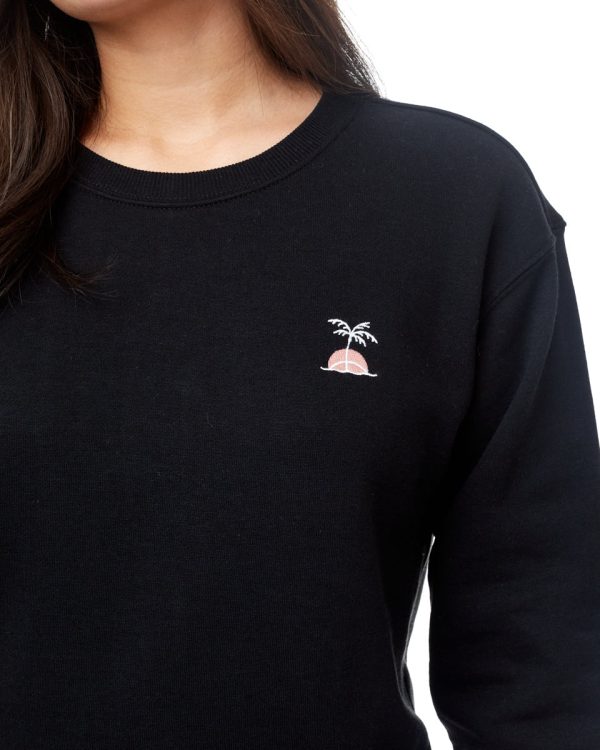Palm Sunset Embroidery Crew Online Hot Sale - Image 3