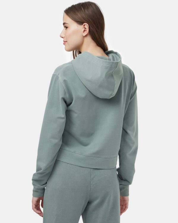 French Terry Cropped Hoodie Supply - Image 2