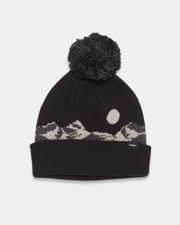 Mountain Scenic Pom Beanie Cheap