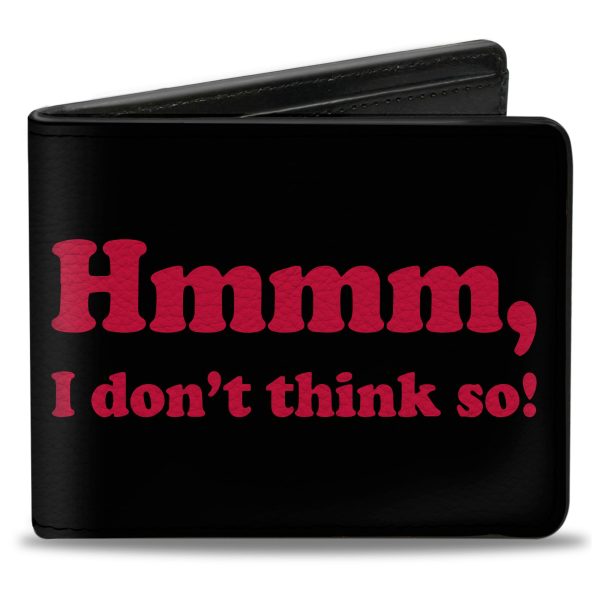 Bi-Fold Wallet - HMMM, I DON T THINK SO! Black Pink Cheap