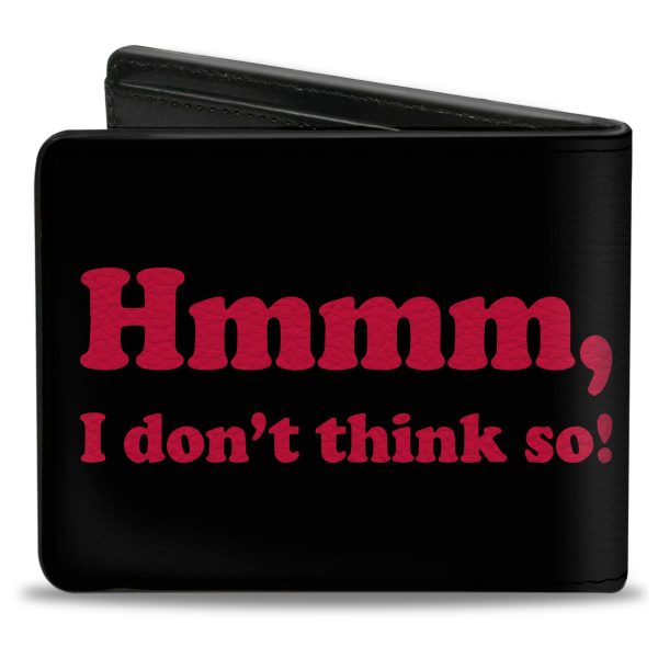 Bi-Fold Wallet - HMMM, I DON T THINK SO! Black Pink Cheap - Image 2
